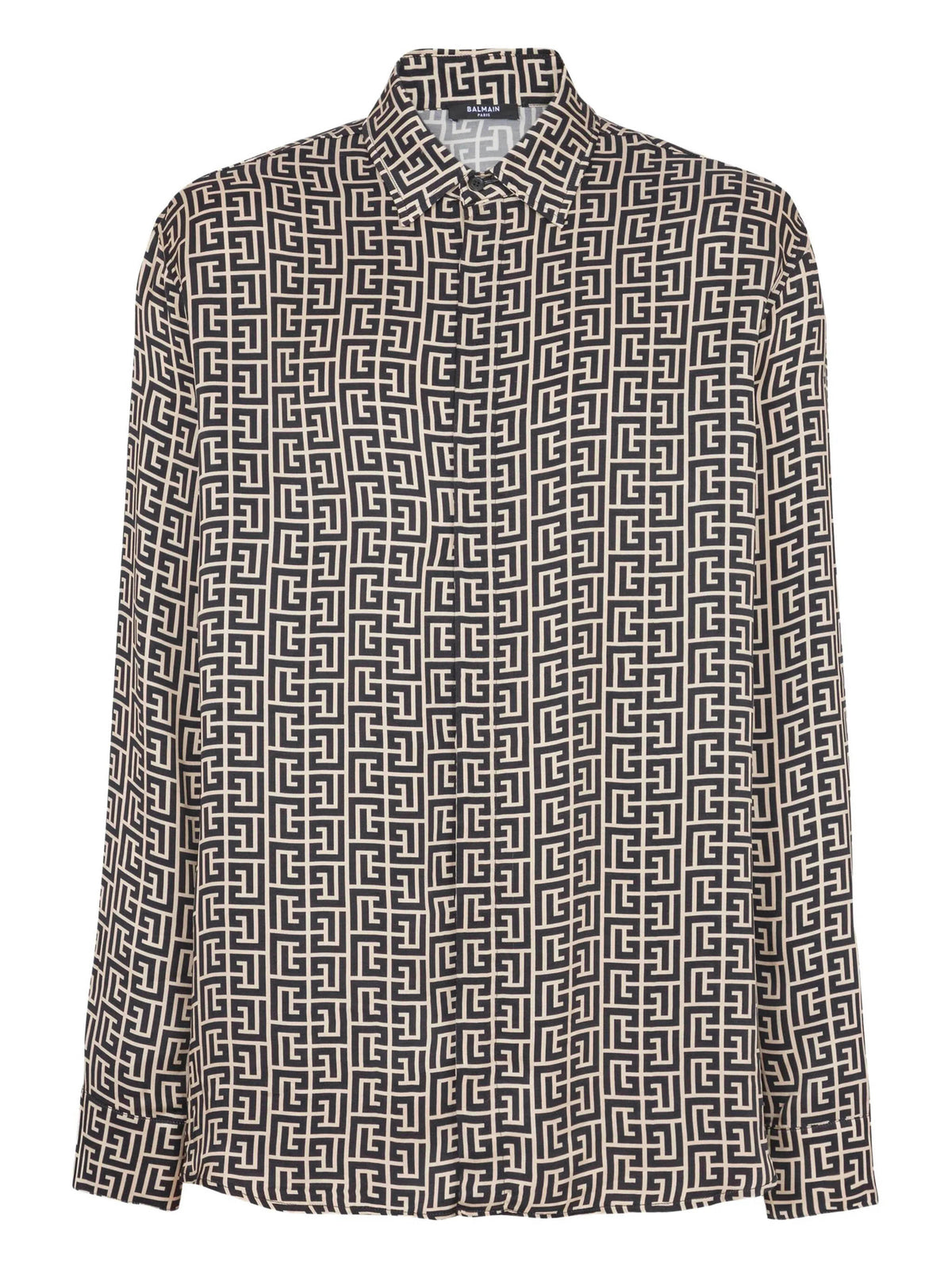 Monogrammed flowing shirt