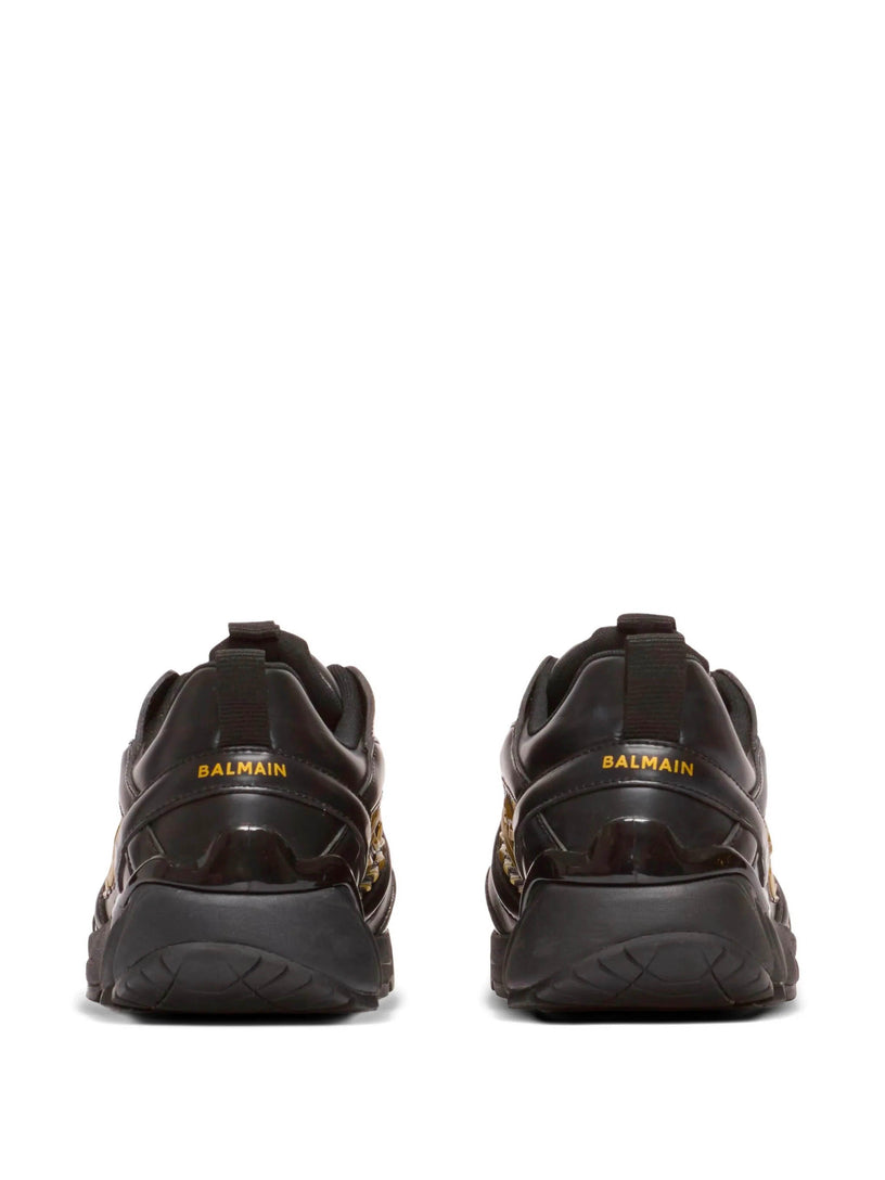 Cosmic Dust glazed leather trainers