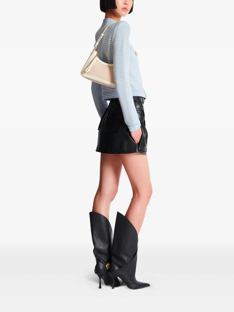 B-Army Shoulder bag in monogrammed jacquard