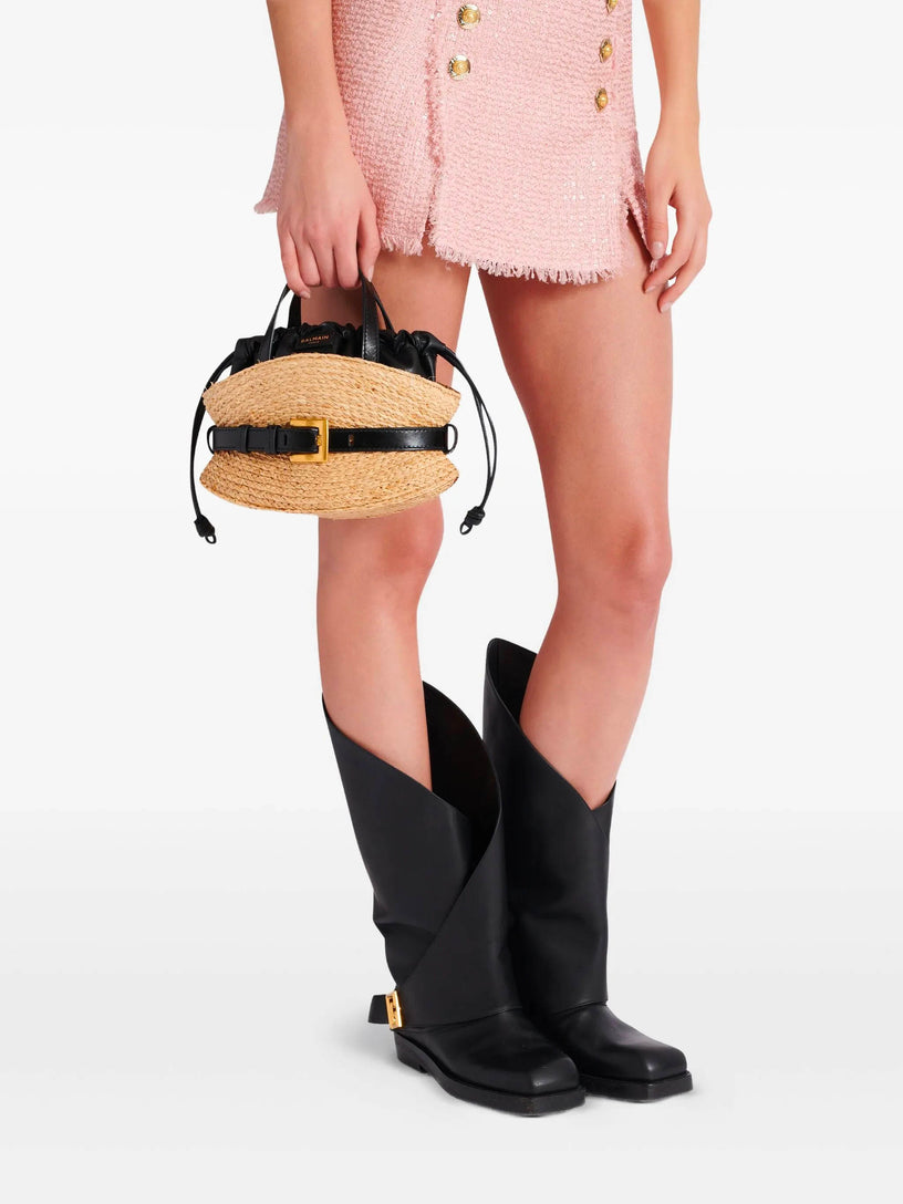 Shuffle Mini bag in raffia