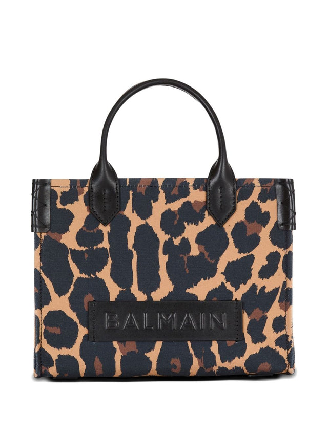 B-Army Small leopard print canvas tote bag