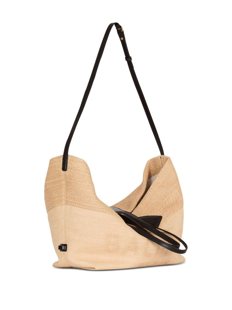 Track Raffia Tote Bag