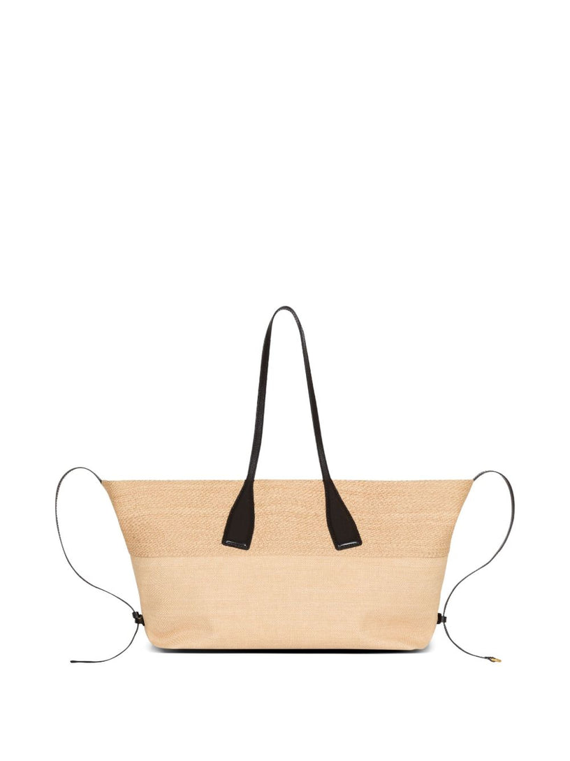 Track Raffia Tote Bag