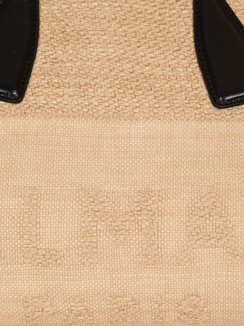 Track Raffia Tote Bag
