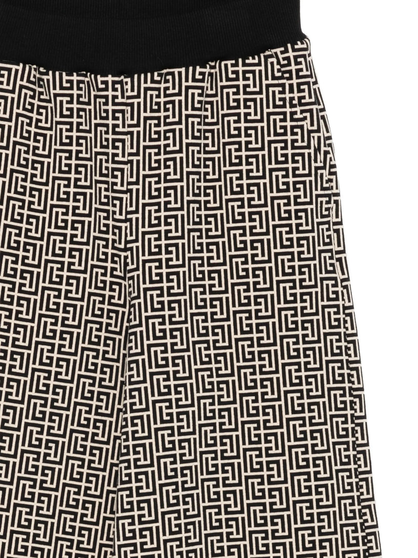 Jacquard trousers with PB labyrinth monogram