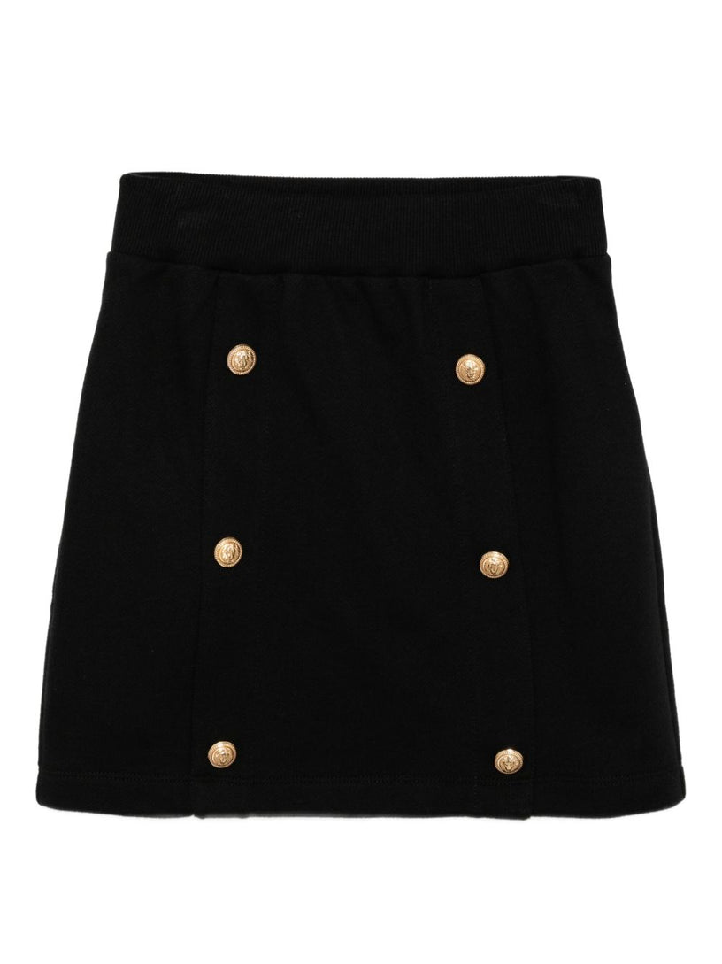Skirt with gold buttons