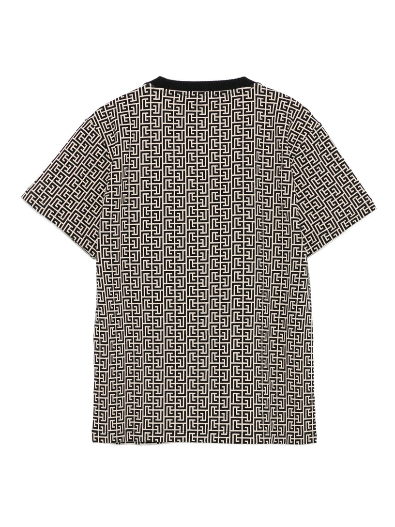 PB monogram jacquard T-shirt labyrinth