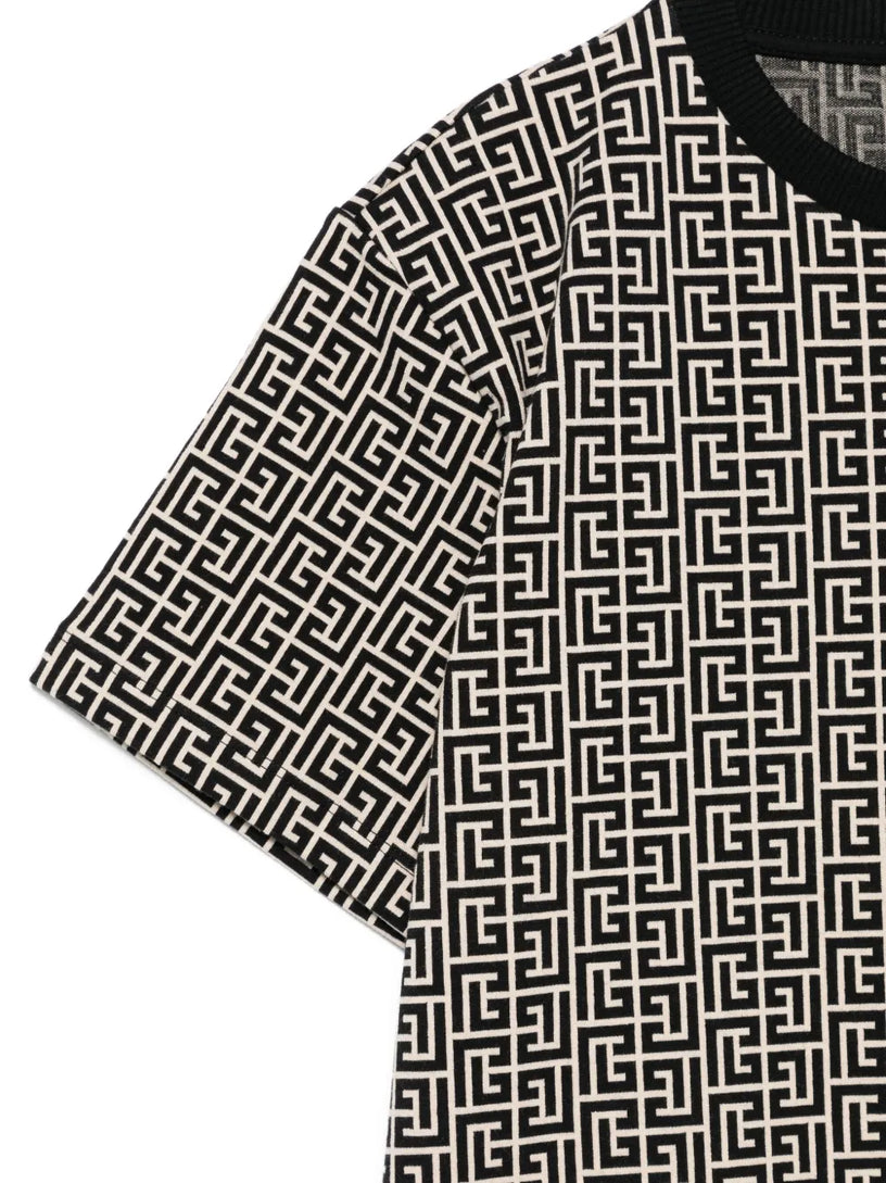PB monogram jacquard T-shirt labyrinth