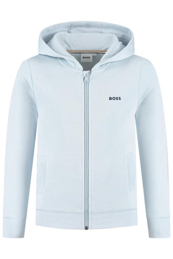 Logo-detail zip-up hoodie