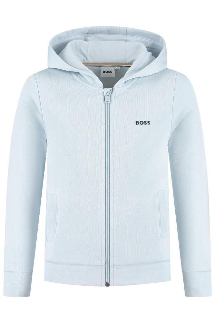 Logo-detail zip-up hoodie