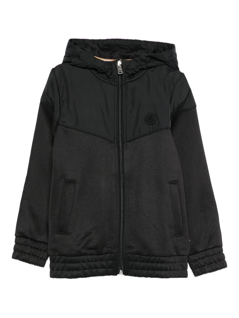 Hooded zip-up sweatshirt