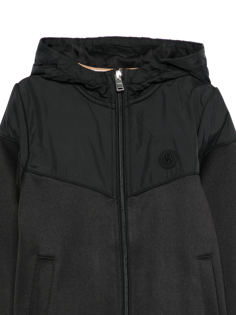 Hooded zip-up sweatshirt