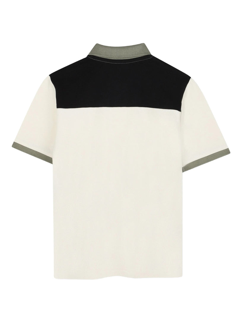 Colour-blocked polo shirt