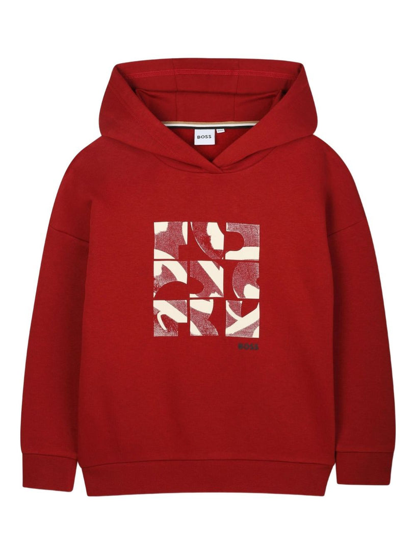 Graphic-square hoodie