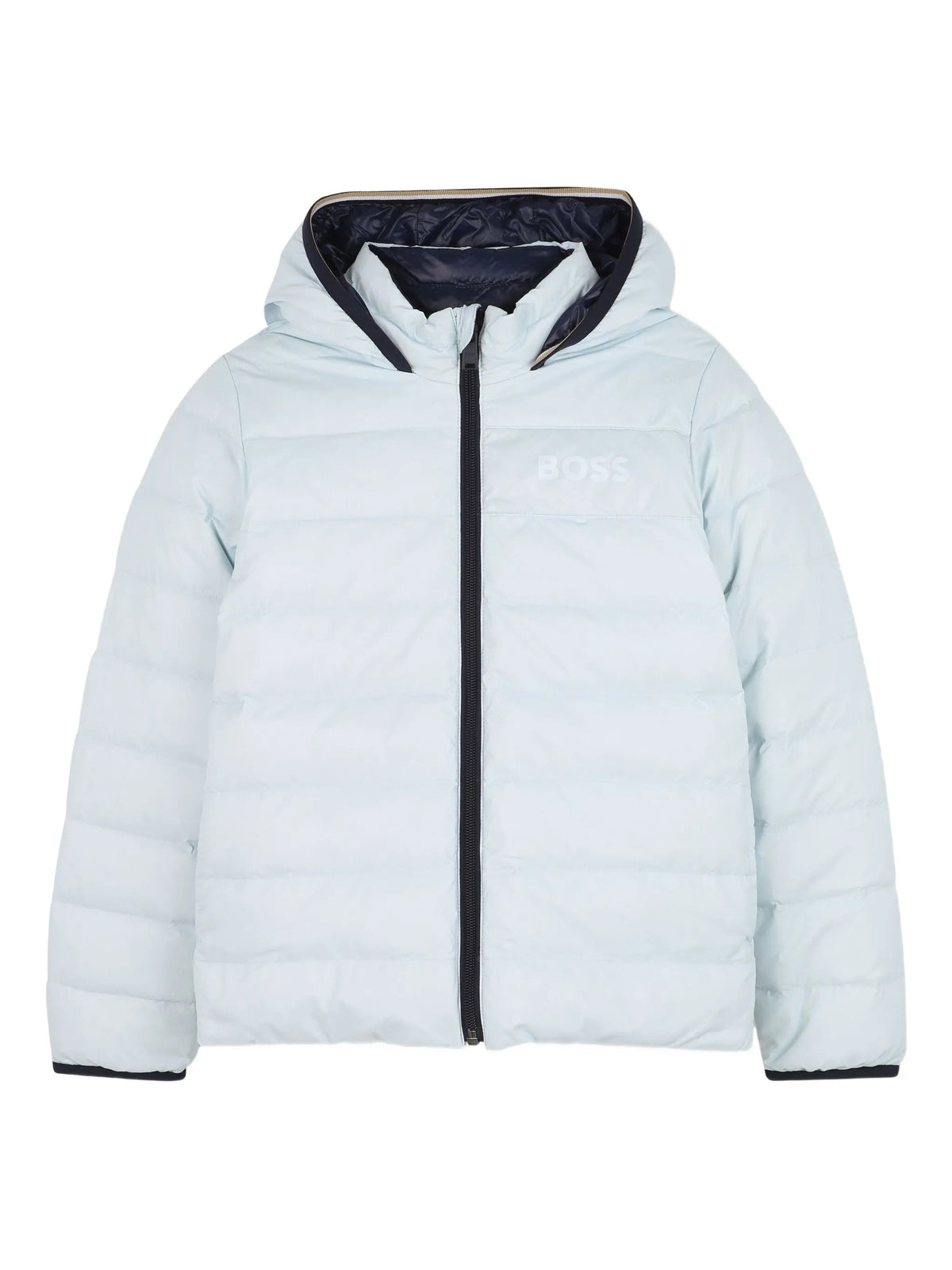 Reversible padded hooded jacket