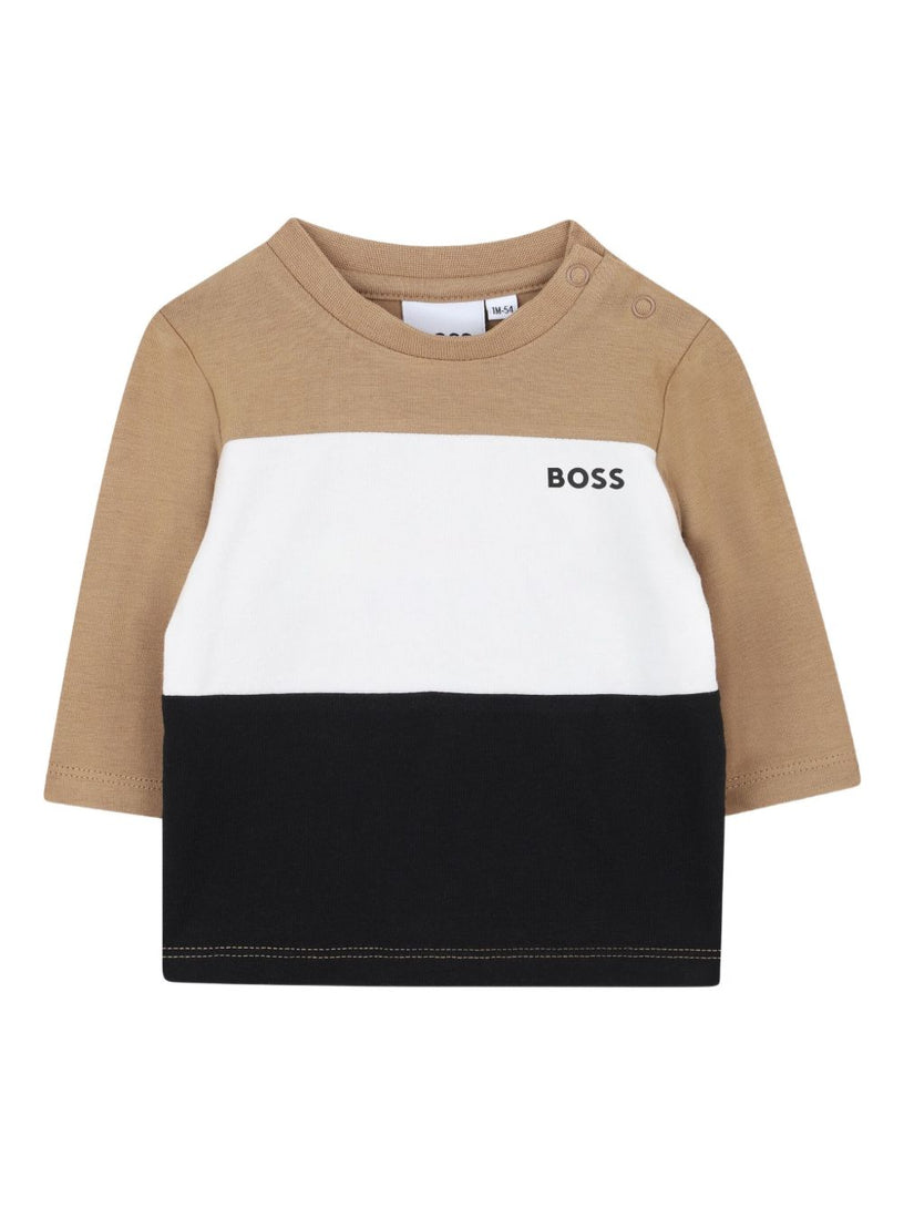 Colour-blocked hooded tracksuit set