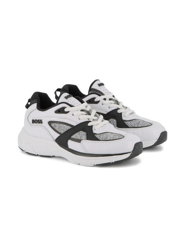 Mesh-panelled sneakers