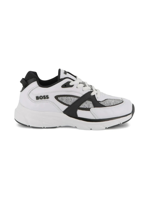 Mesh-panelled sneakers