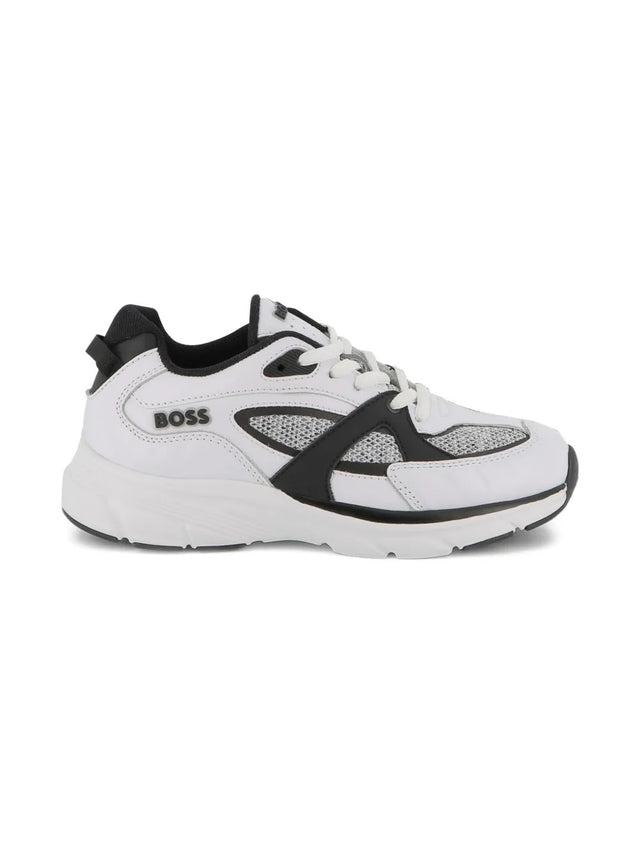 Mesh-panelled sneakers