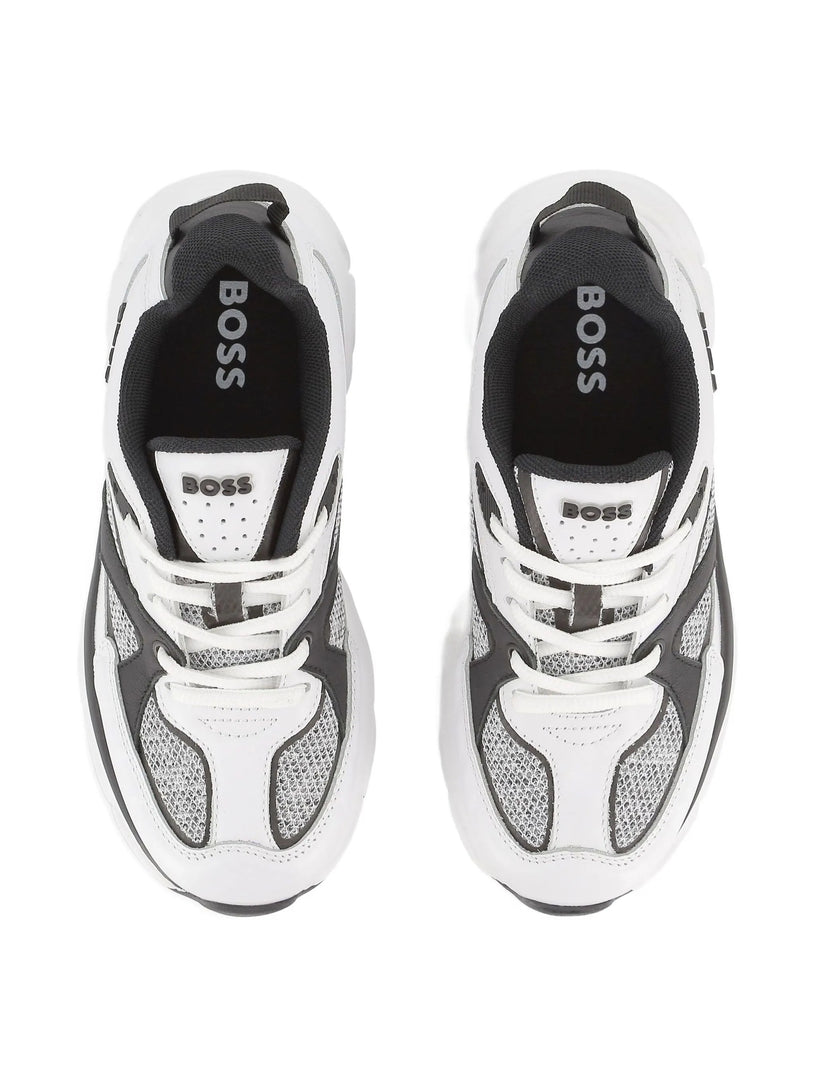 Mesh-panelled sneakers