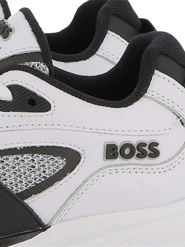 Mesh-panelled sneakers