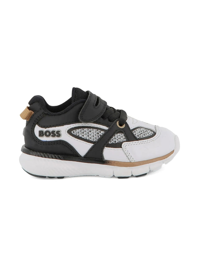 Mesh-panelled sneakers
