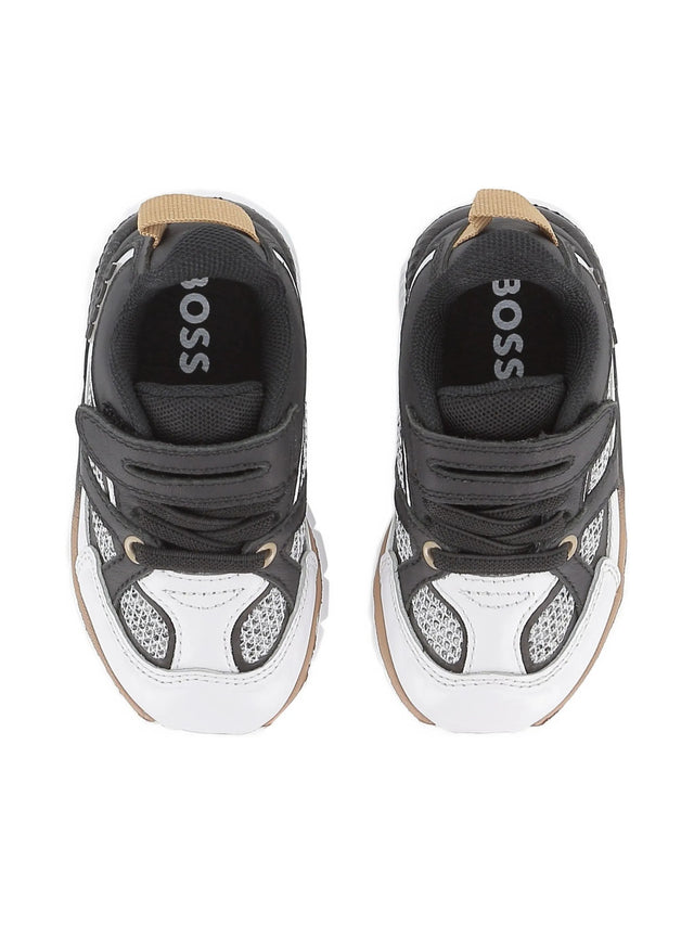 Mesh-panelled sneakers
