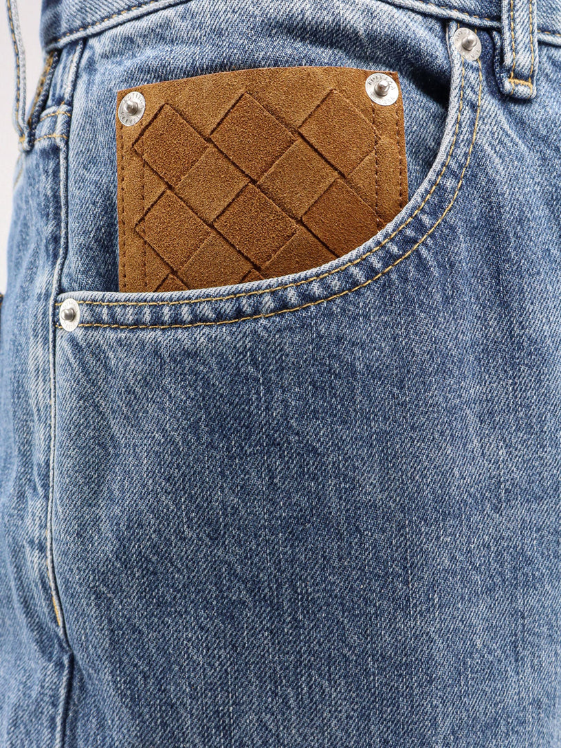Jeans with Intrecciato detail