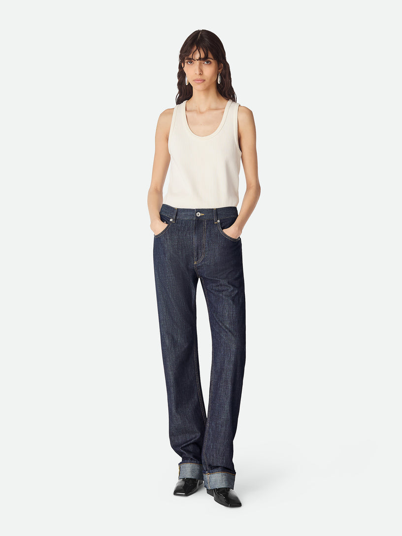 Indigo Straight Leg Jeans