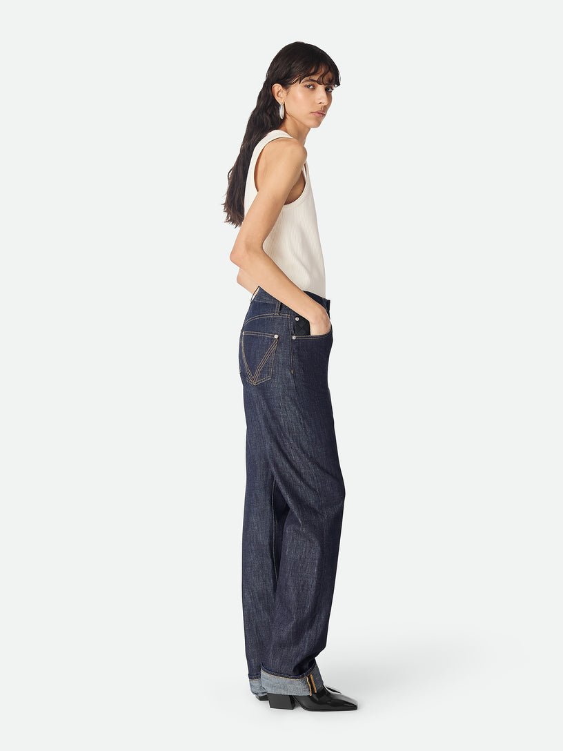 Indigo Straight Leg Jeans