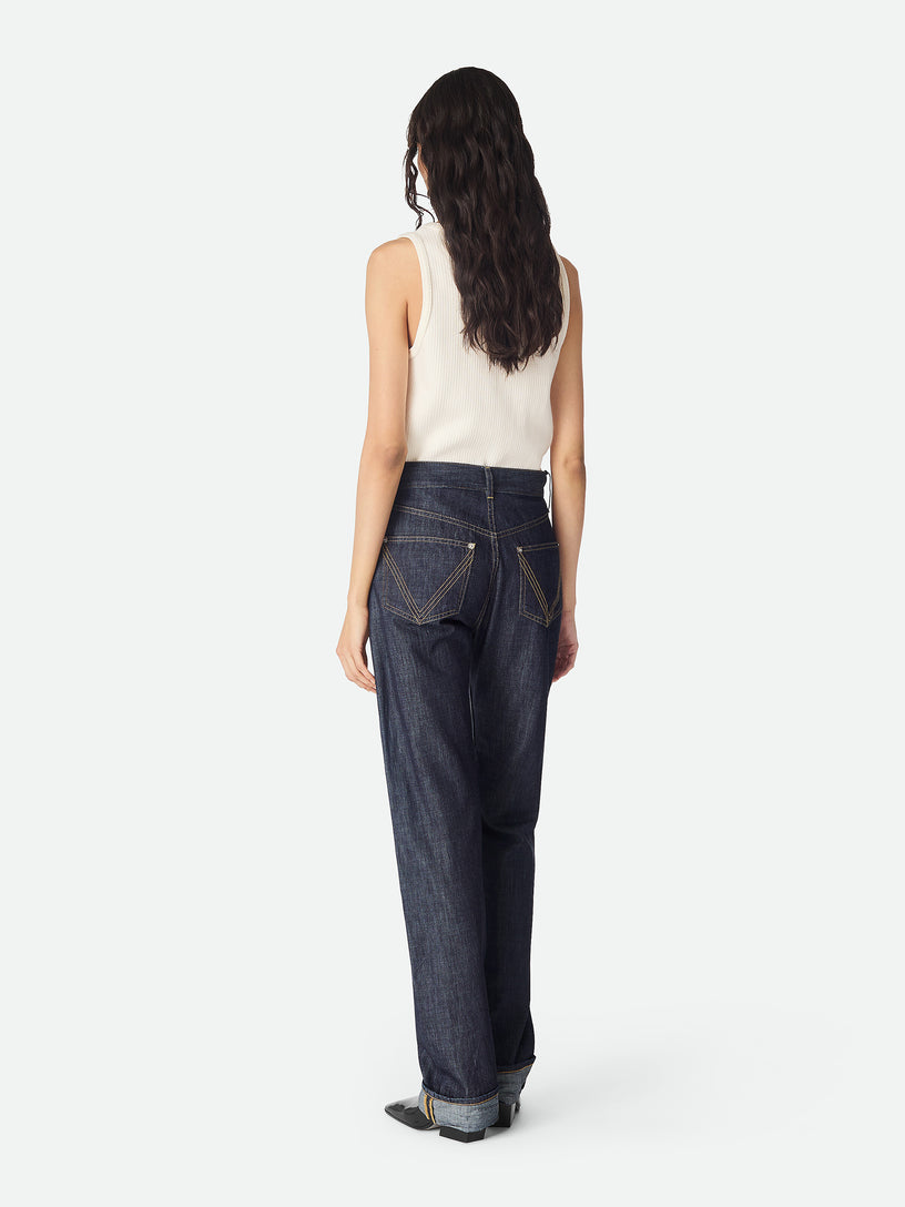 Indigo Straight Leg Jeans