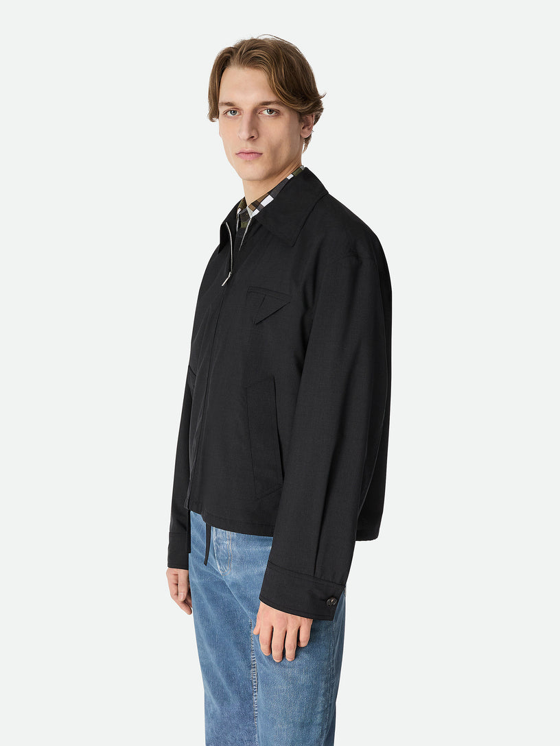 Fine Wool Kimono Blouson