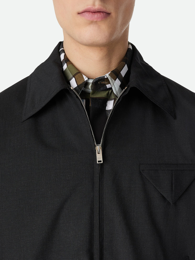 Fine Wool Kimono Blouson