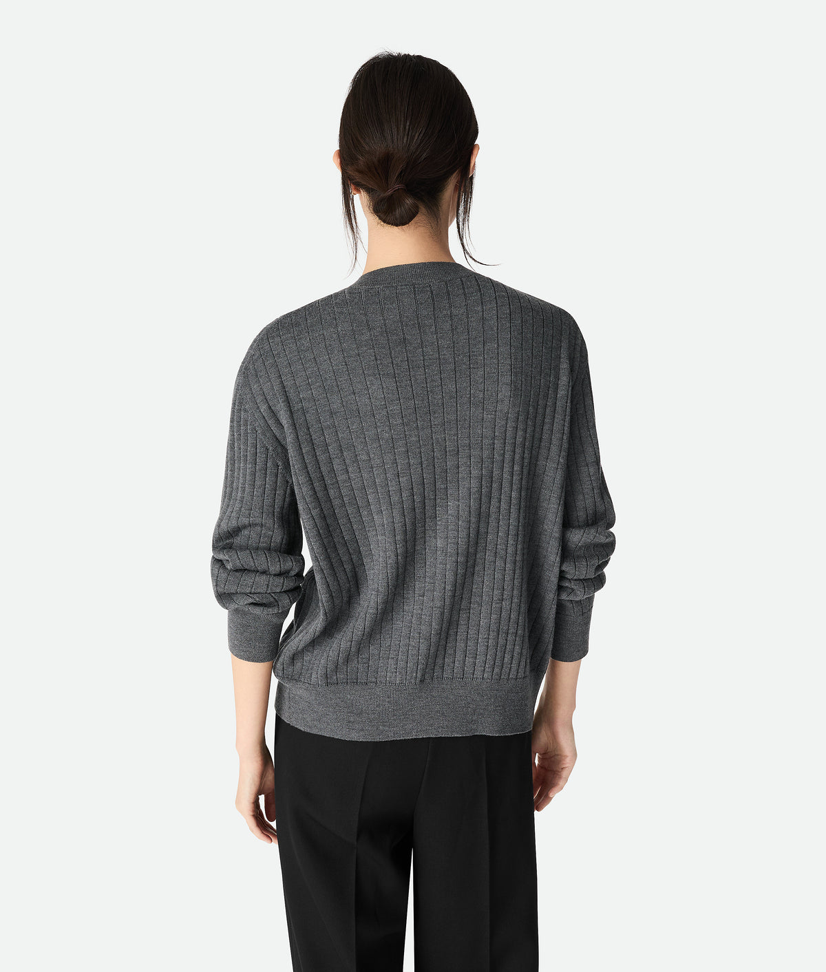 Ribbed wool cardigan
