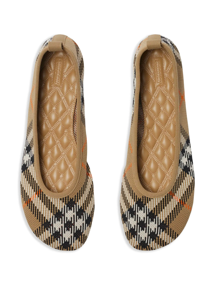 Baby Ballerinas in Knitted Check