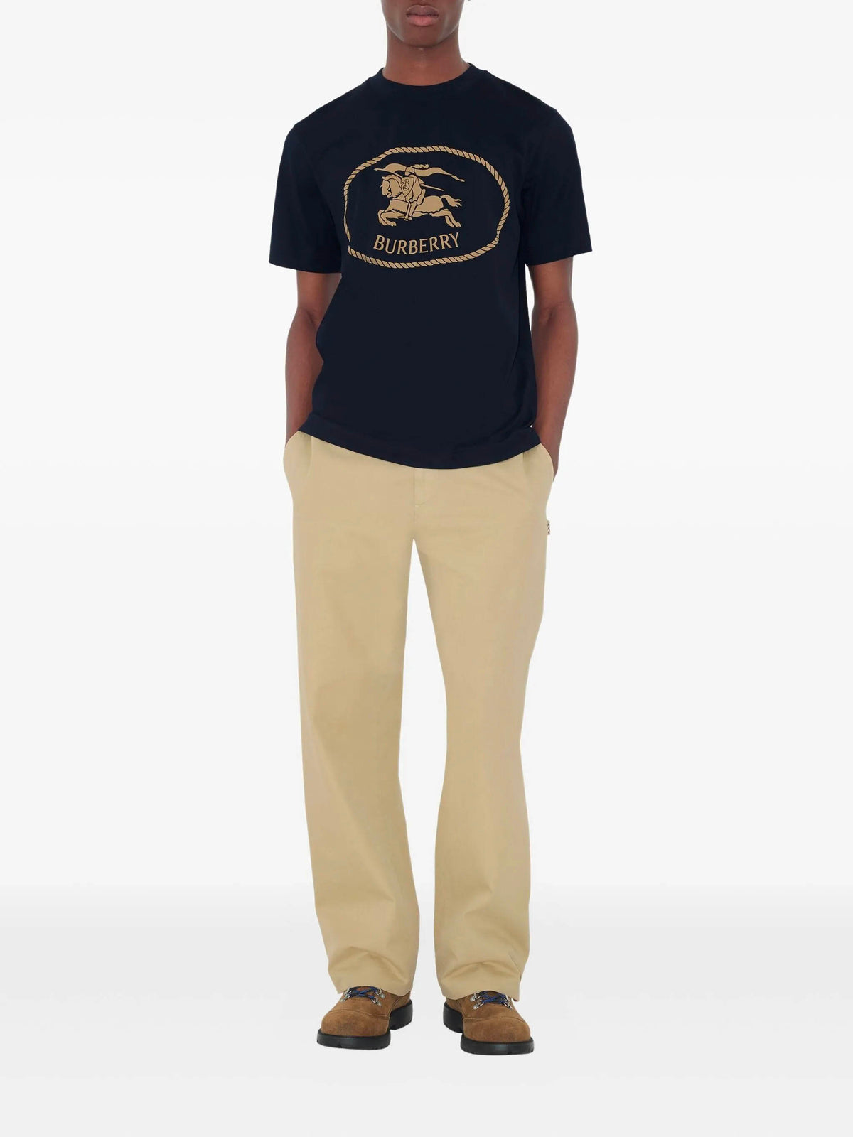 Cotton T-shirt with Knight Stamp