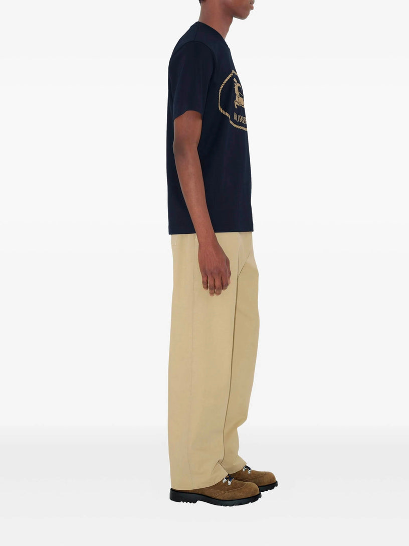 Cotton T-shirt with Knight Stamp