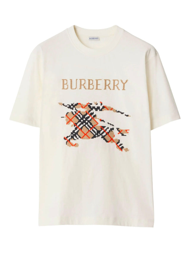 Cotton T-shirt with cross stitch EKD