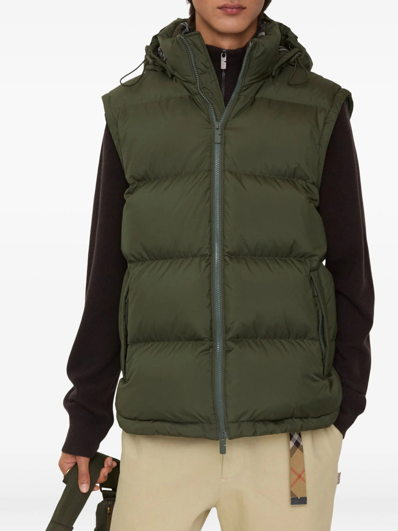 Down jacket with detachable sleeves