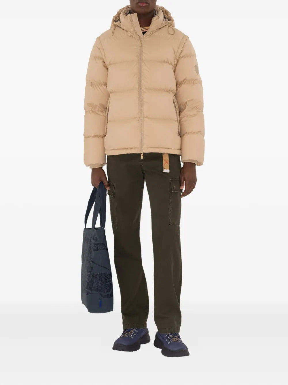 Down jacket with detachable sleeves