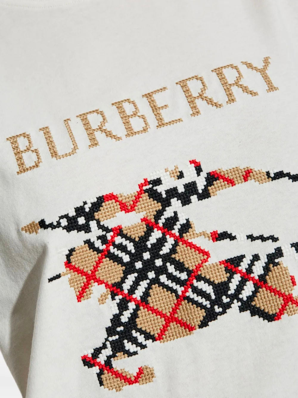 T-shirt with embroidery Burberry Bianco | Grifo210 T-shirt with embroidery Burberry Bianco | Grifo210
