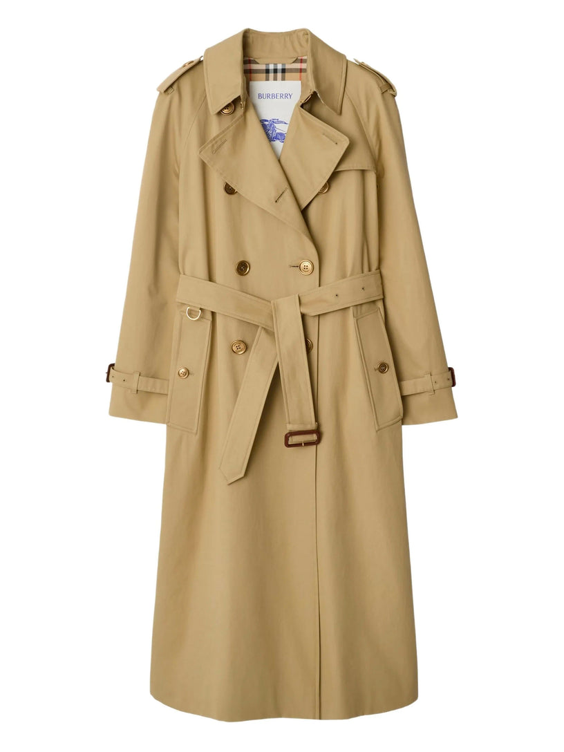 Long Waterloo trench coat in gabardine