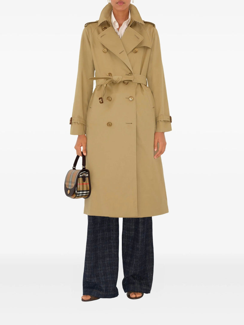 Long Waterloo trench coat in gabardine