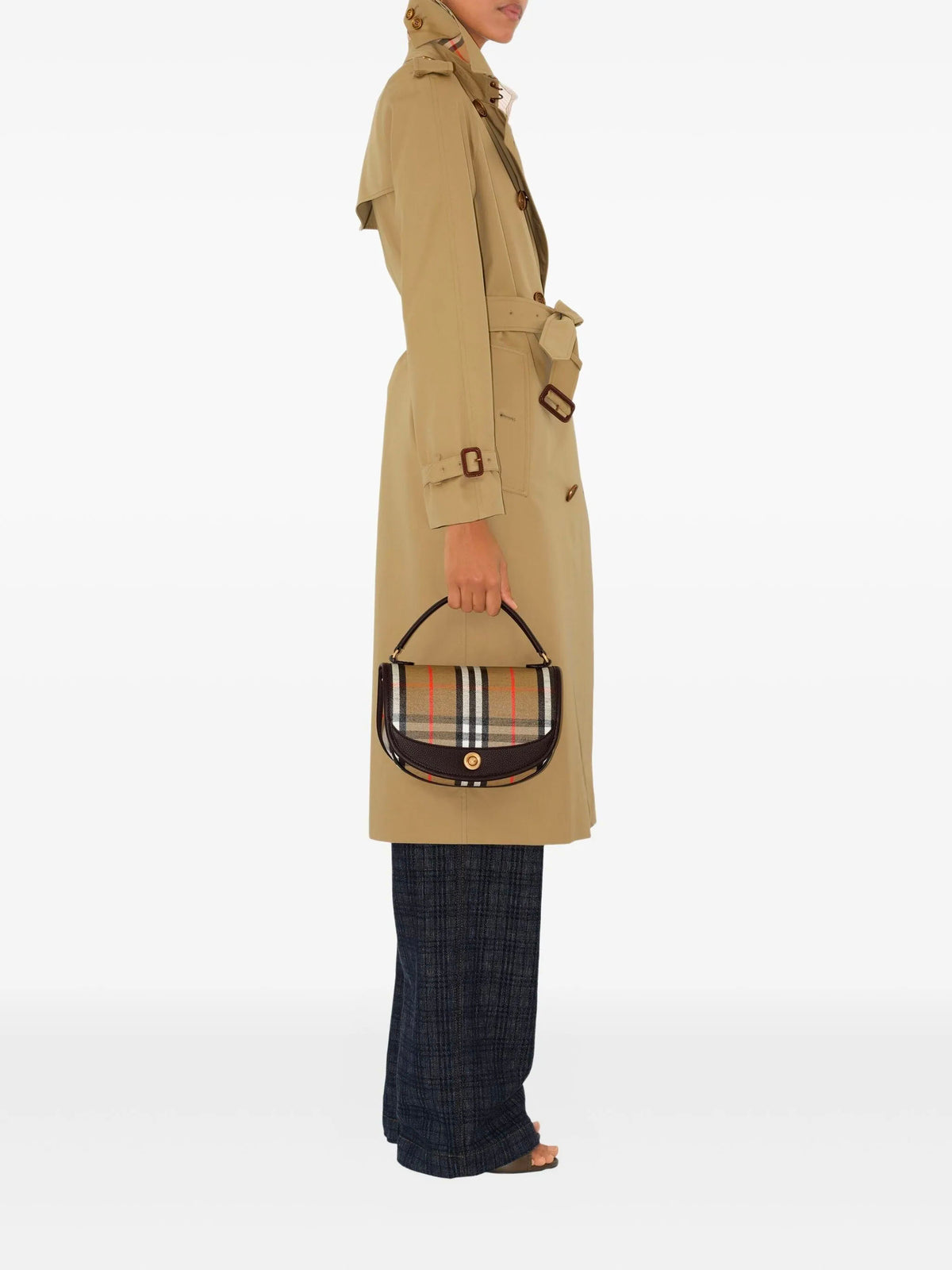 Long Waterloo trench coat in gabardine