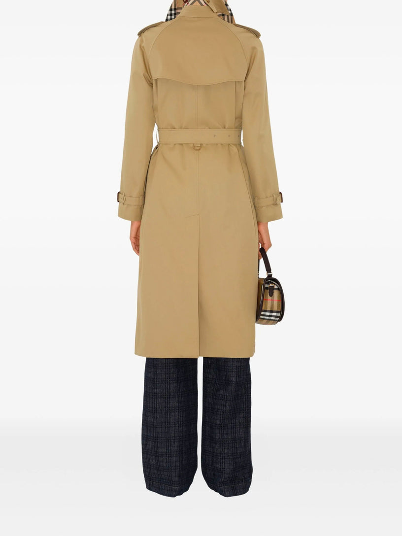 Long Waterloo trench coat in gabardine