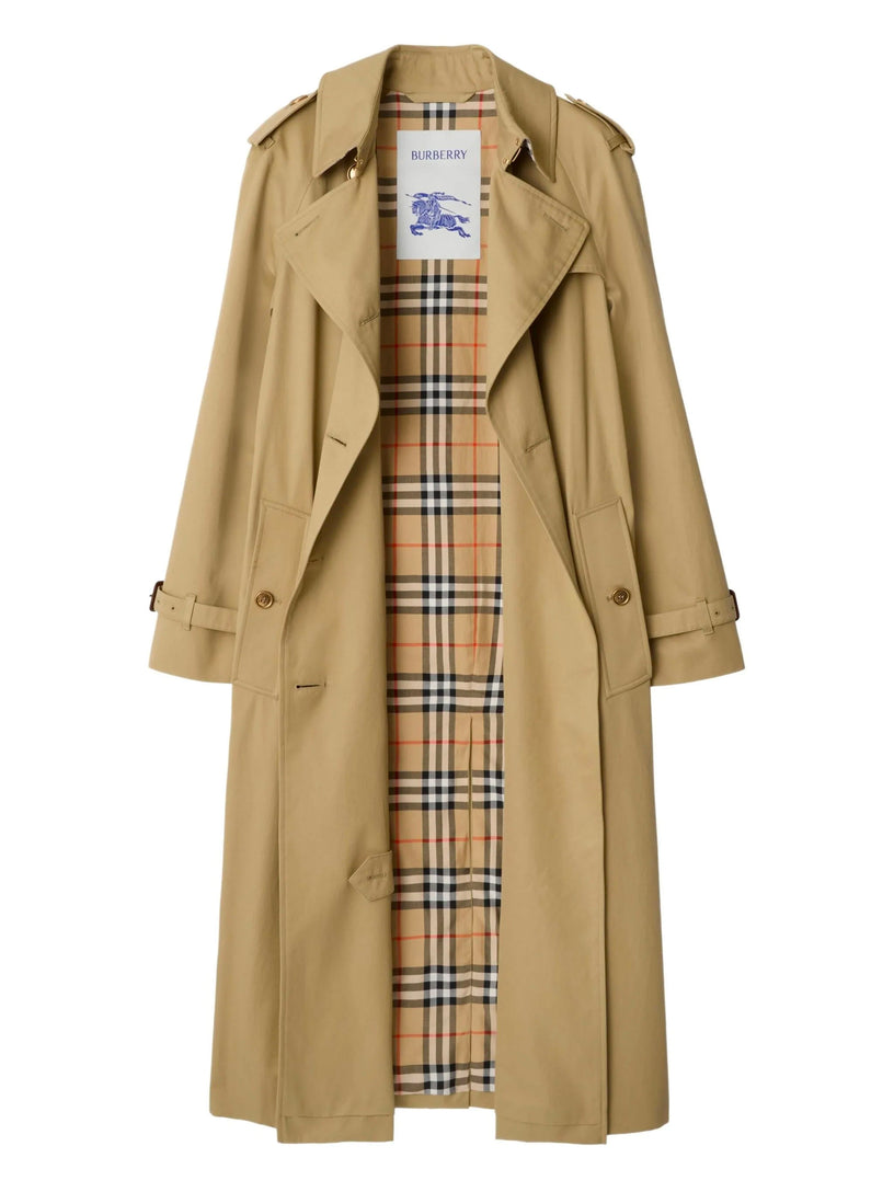Long Waterloo trench coat in gabardine