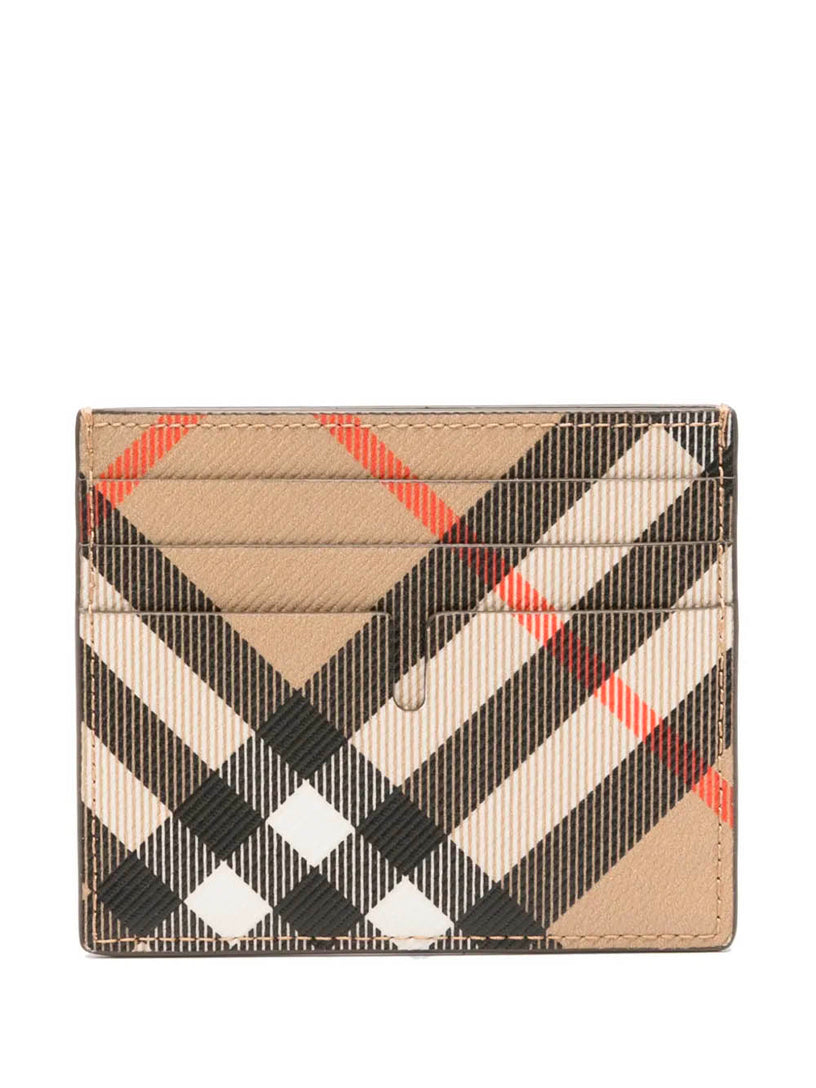 Tall Sandon Check Credit Card Holder