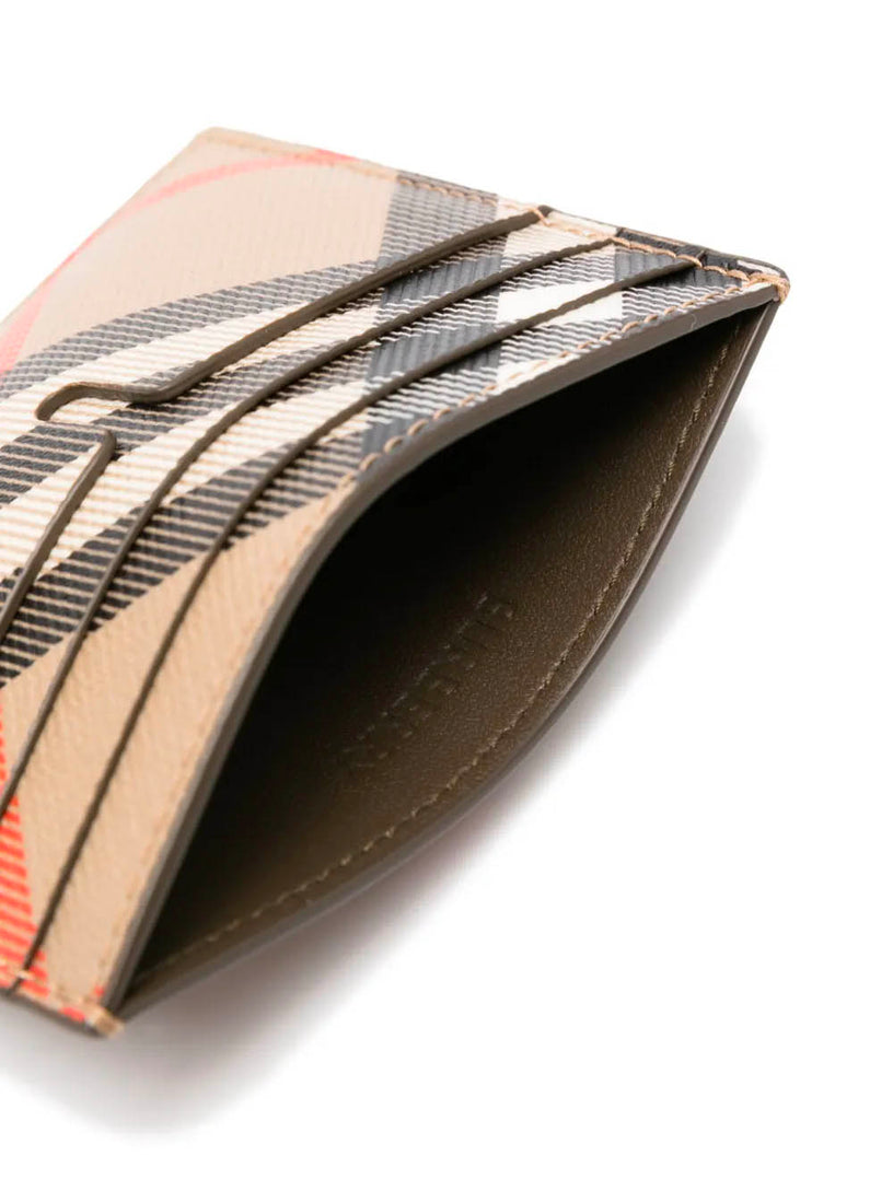 Tall Sandon Check Credit Card Holder