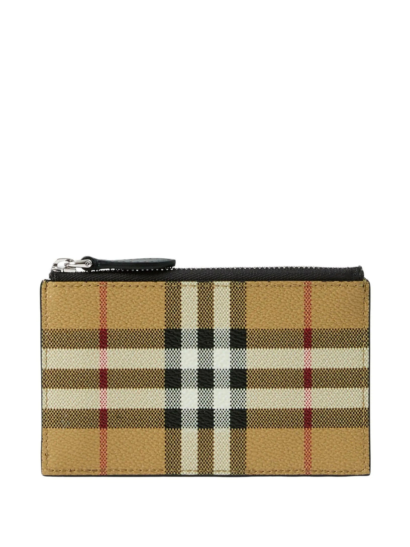 Check Credit Card Holder with Zipper