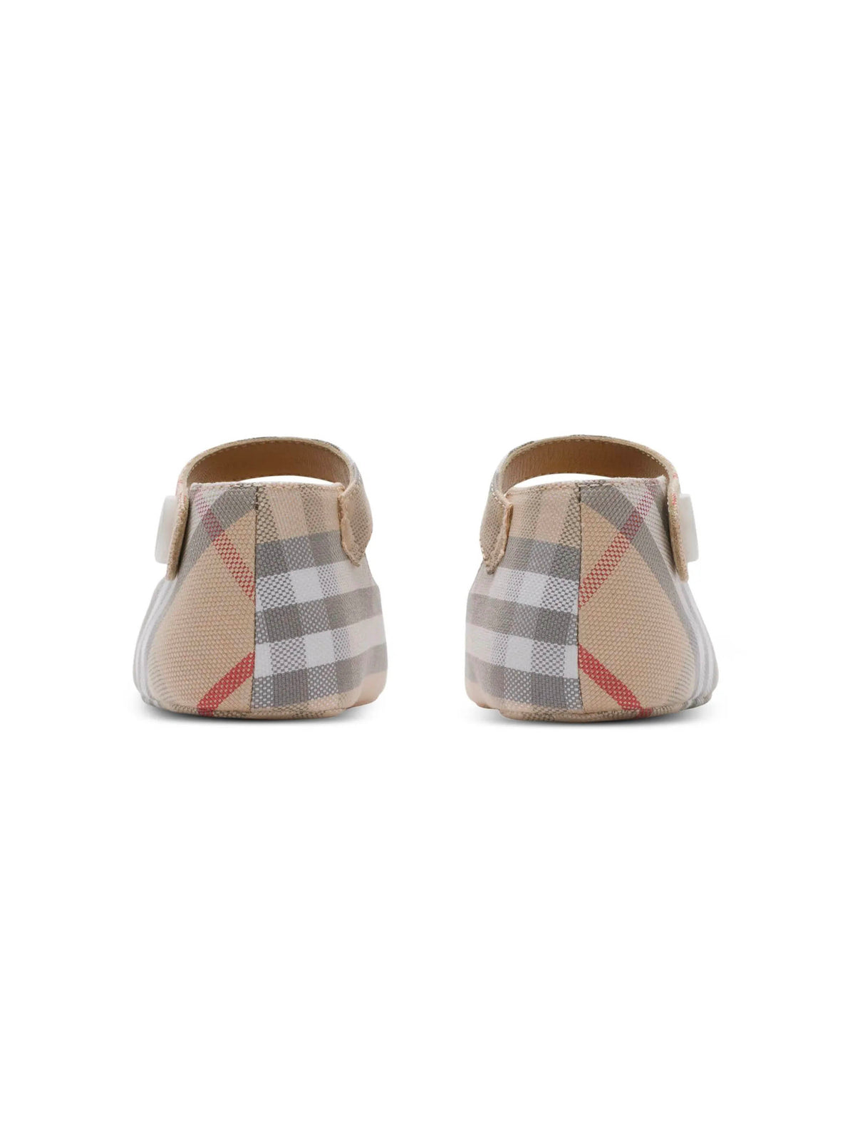 Check Cotton Mary Jane Flats